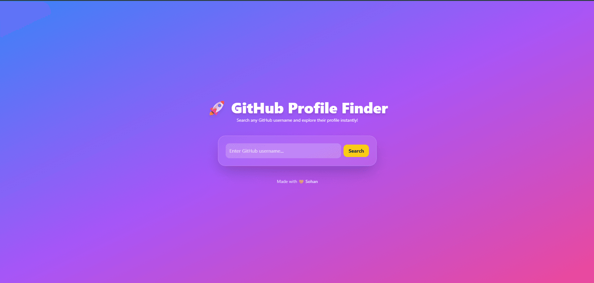 GitHub Profile Finder